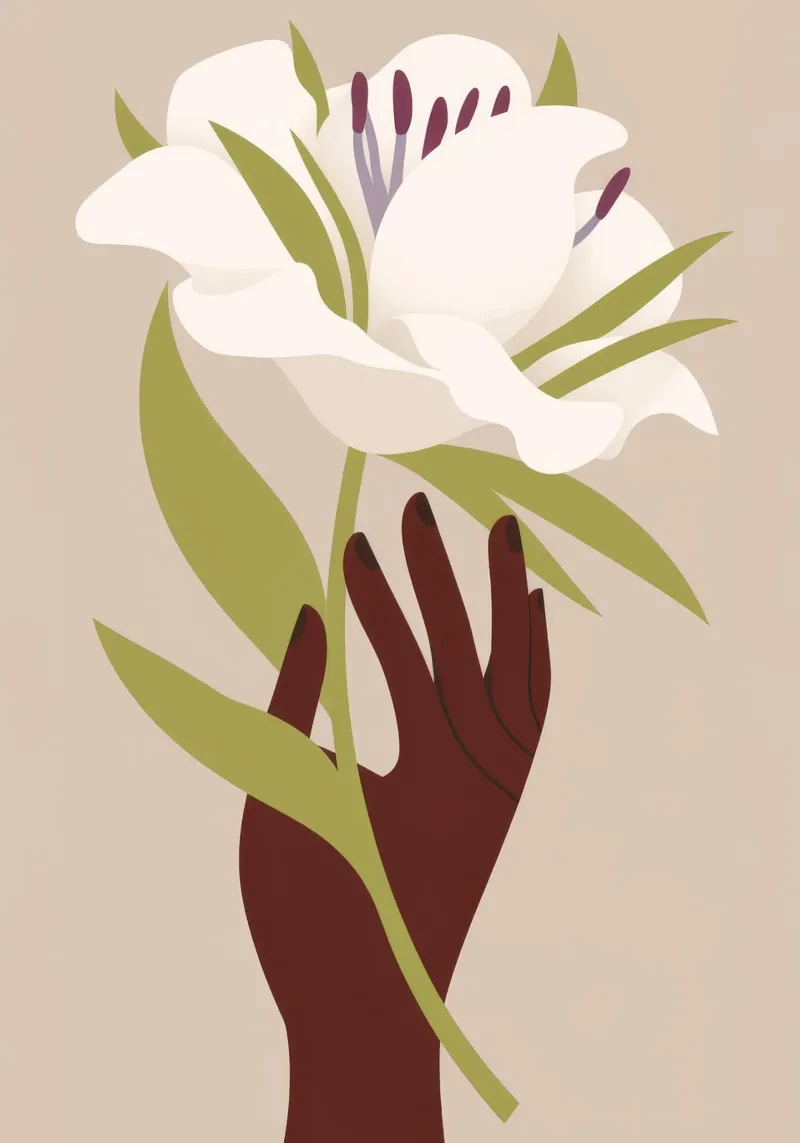 Mano e fiore poster da Artie Shifa