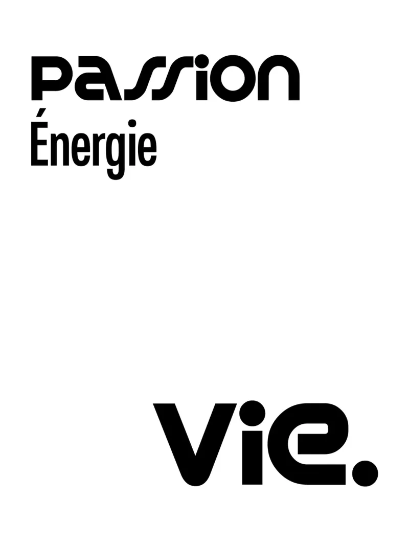 Passion Energie Vie poster avec cadre en aluminium de YV TYPOGRAPHY