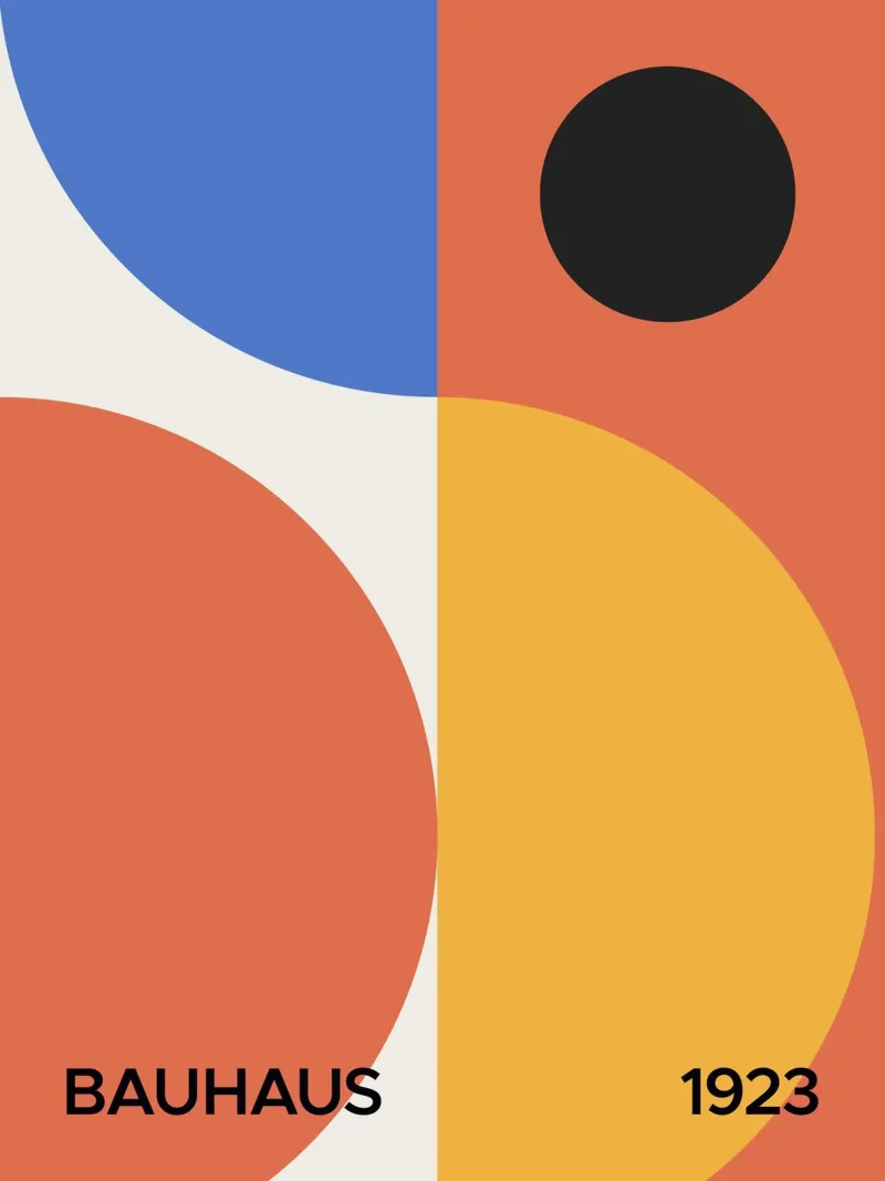 Bauhaus Exhibition 1923 Pattern 02 canvas by Paigaam Studio
