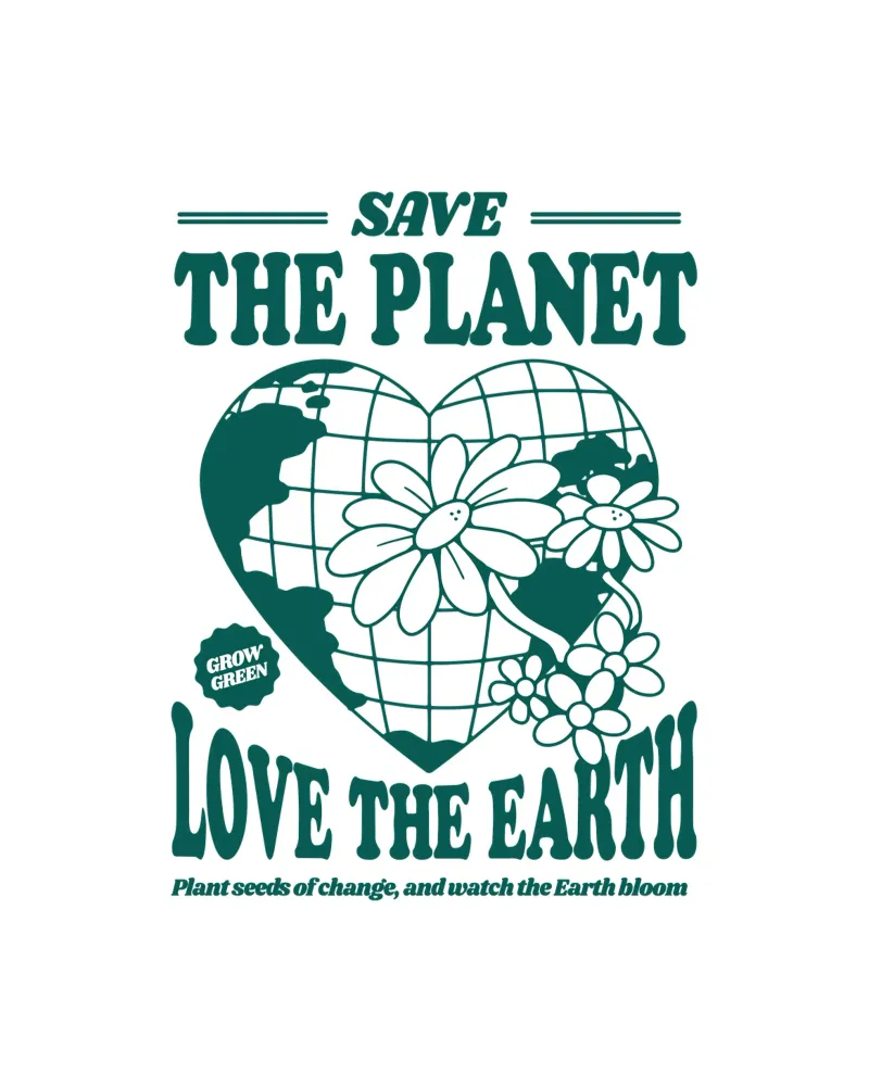 Red de planeet, hou van de aarde canvas van 🥝 KIWI STORE