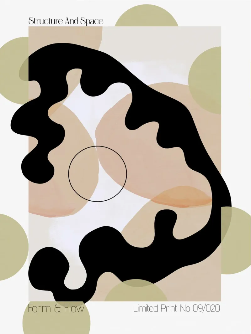 Léger Et Simple No 53 poster avec cadre en aluminium de treechild