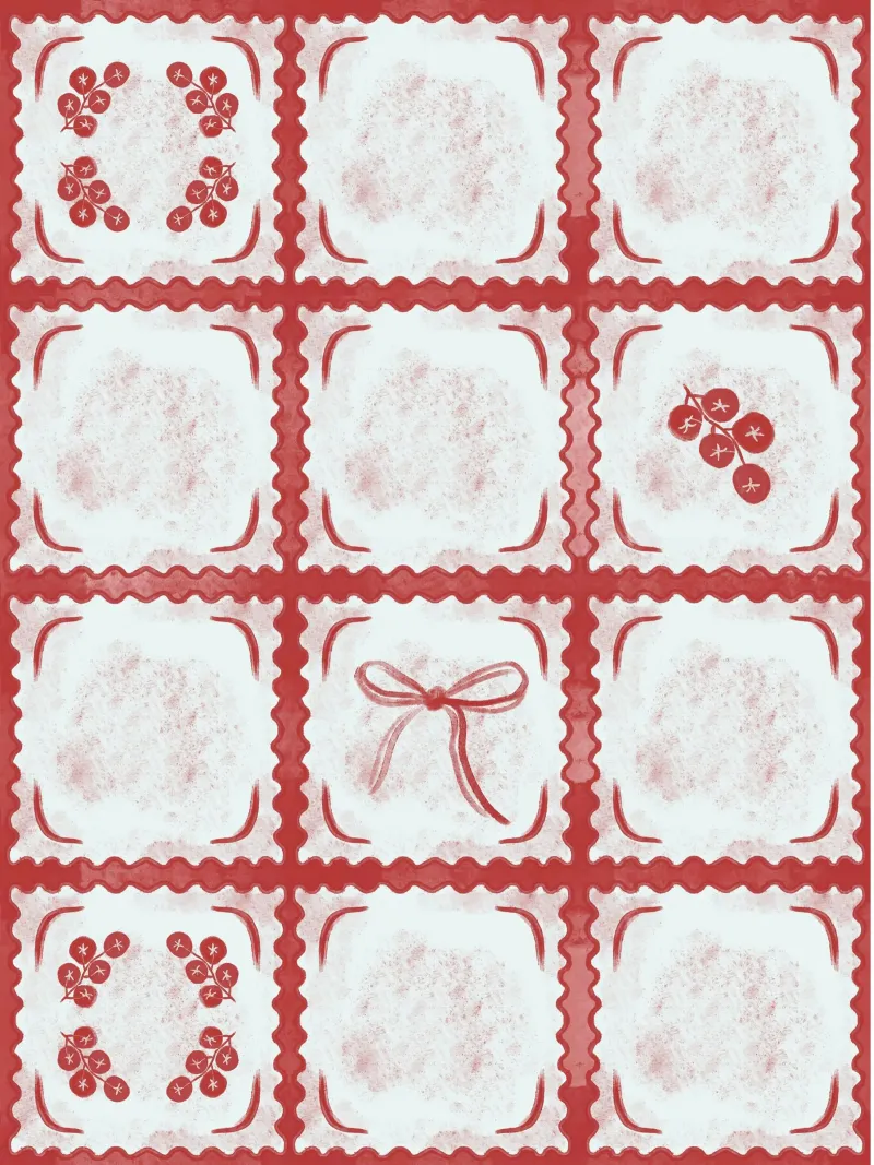Ravioli Pomodoro Pattern carta hahnemühle da anisillustration