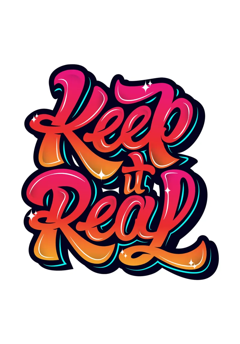 Keep It Real Typo Style Trending Now film rétro-éclairé de Urban Life