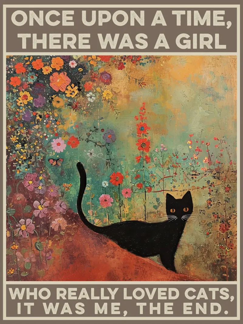 Citazione di Black Cat, C'era una volta una bambina poster da Peaches Art Prints