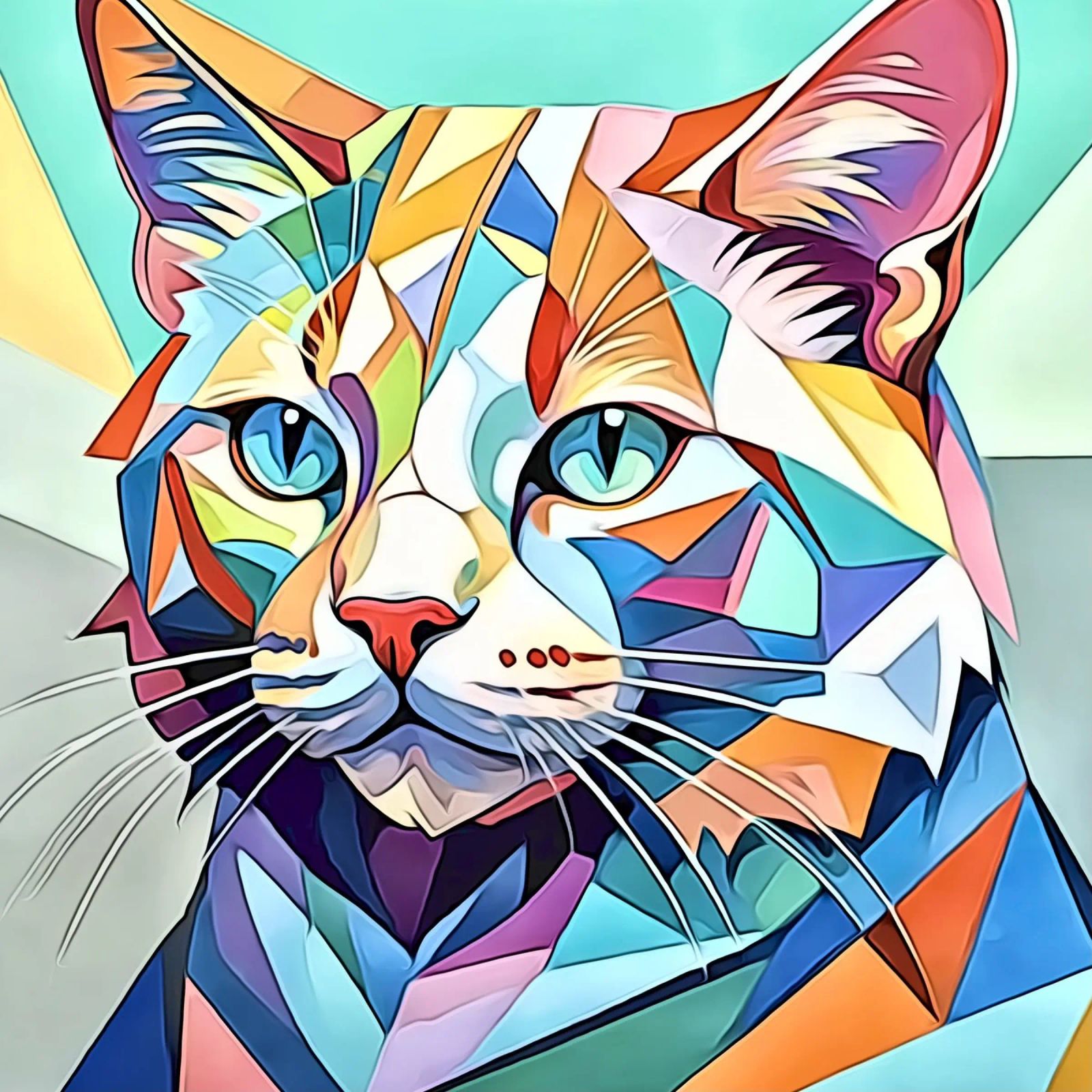 Katze in Pastell #3 Poster von ZAMART