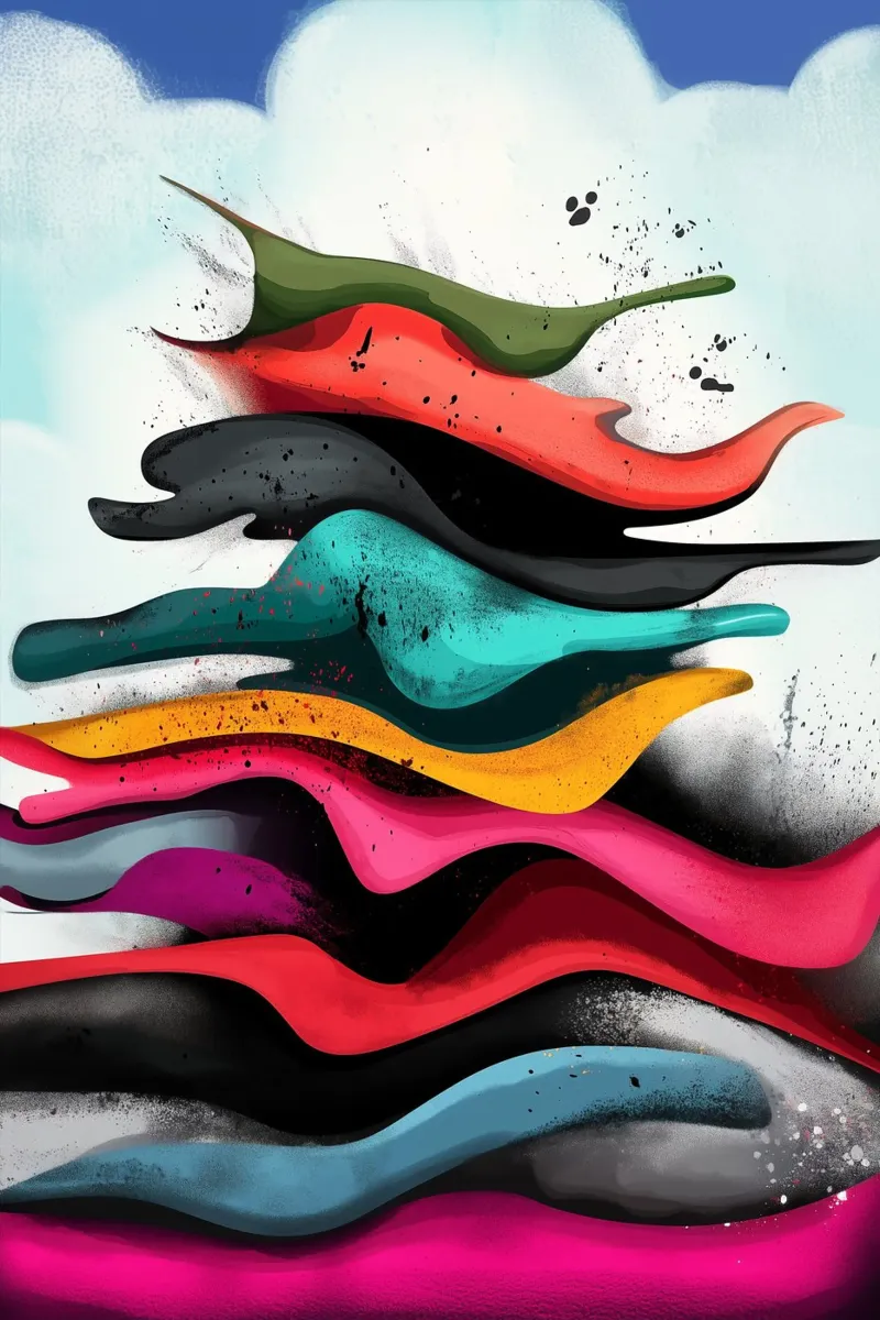 Flusso di colore in altezza carta hahnemühle da melipo-art