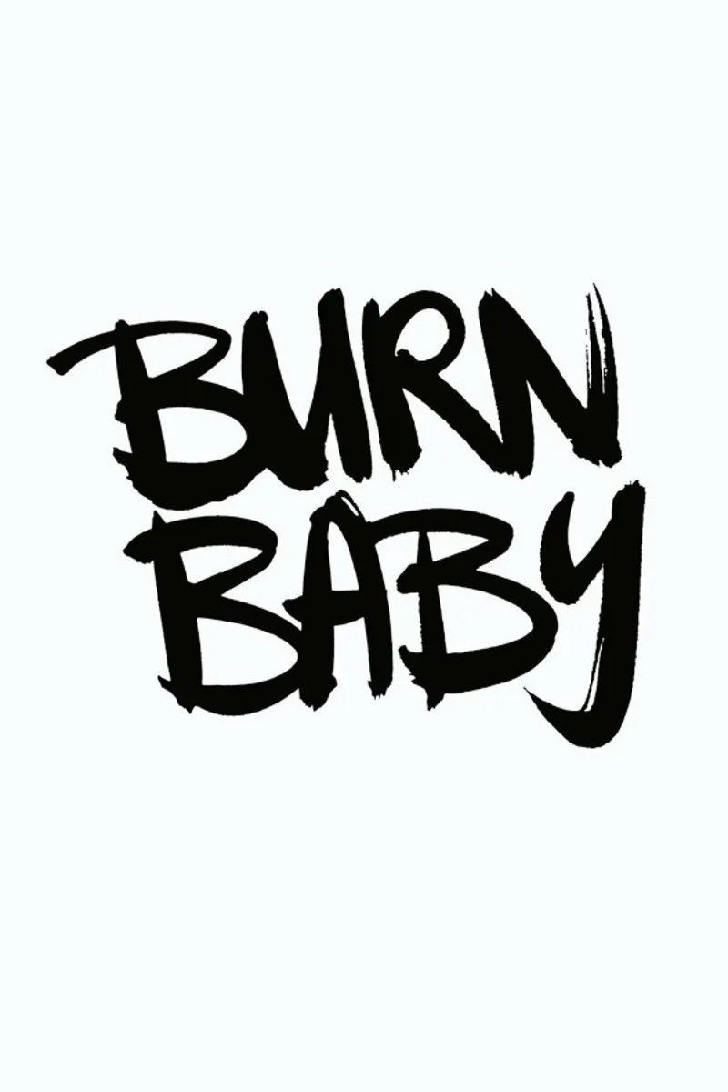 Burn Baby poster con telaio in legno da Dead Language