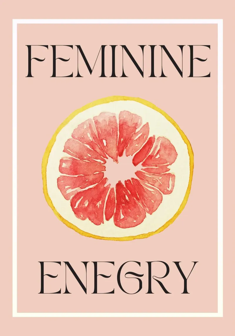 Feminine Energy | Empowering Art | Citrus Vibes pellicola backlit da PrintCessStudio