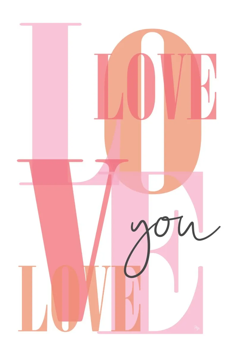 Grande amore per te poster con telaio in plastica da Martina