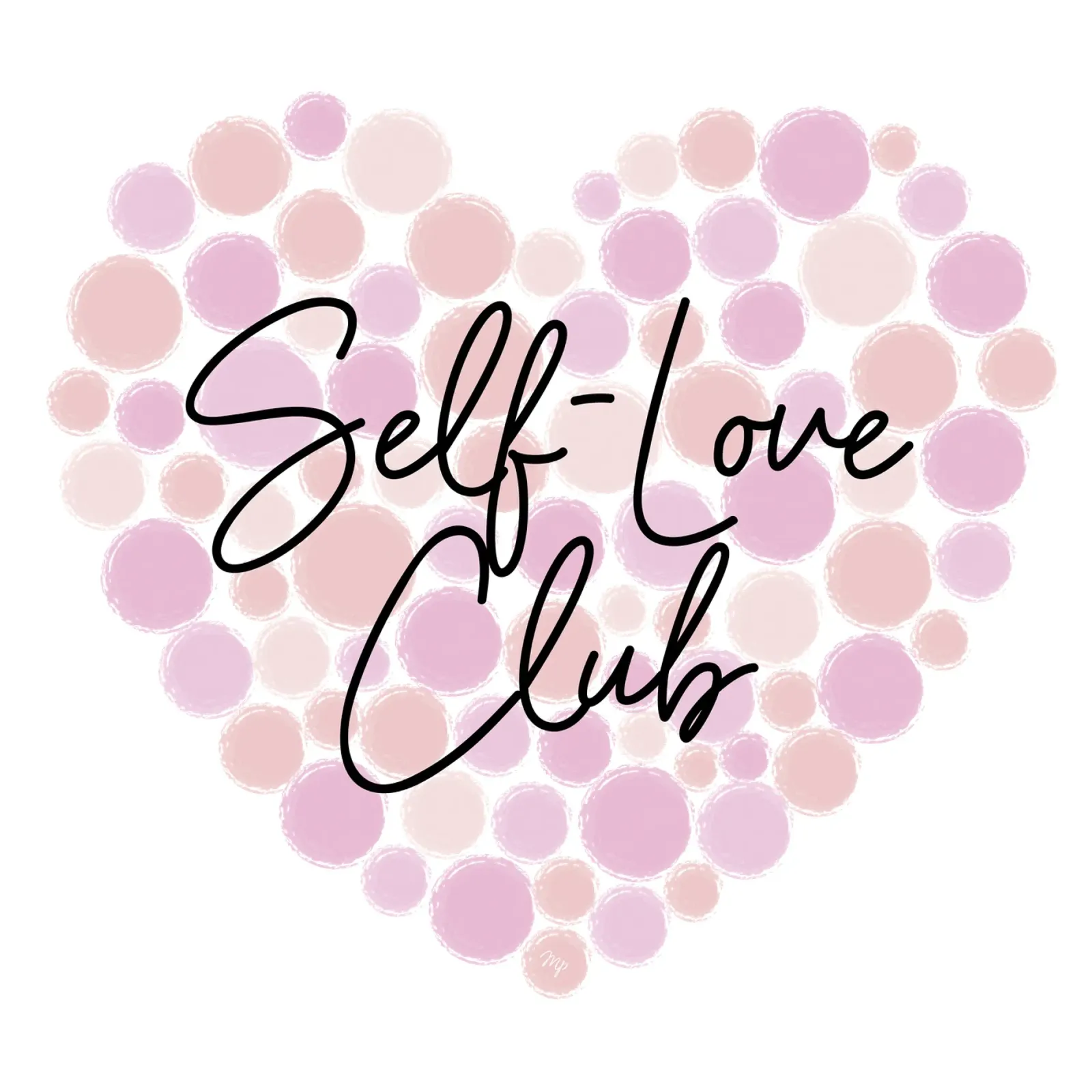 Cuore del club dell'amore per se stessi poster con telaio in legno da Martina