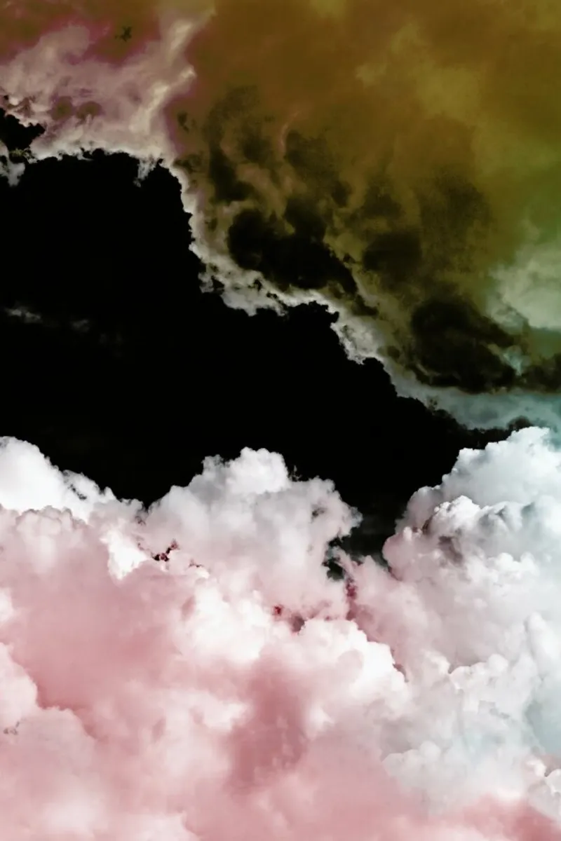 Rosa Wolken canvas by Amy & Kurt