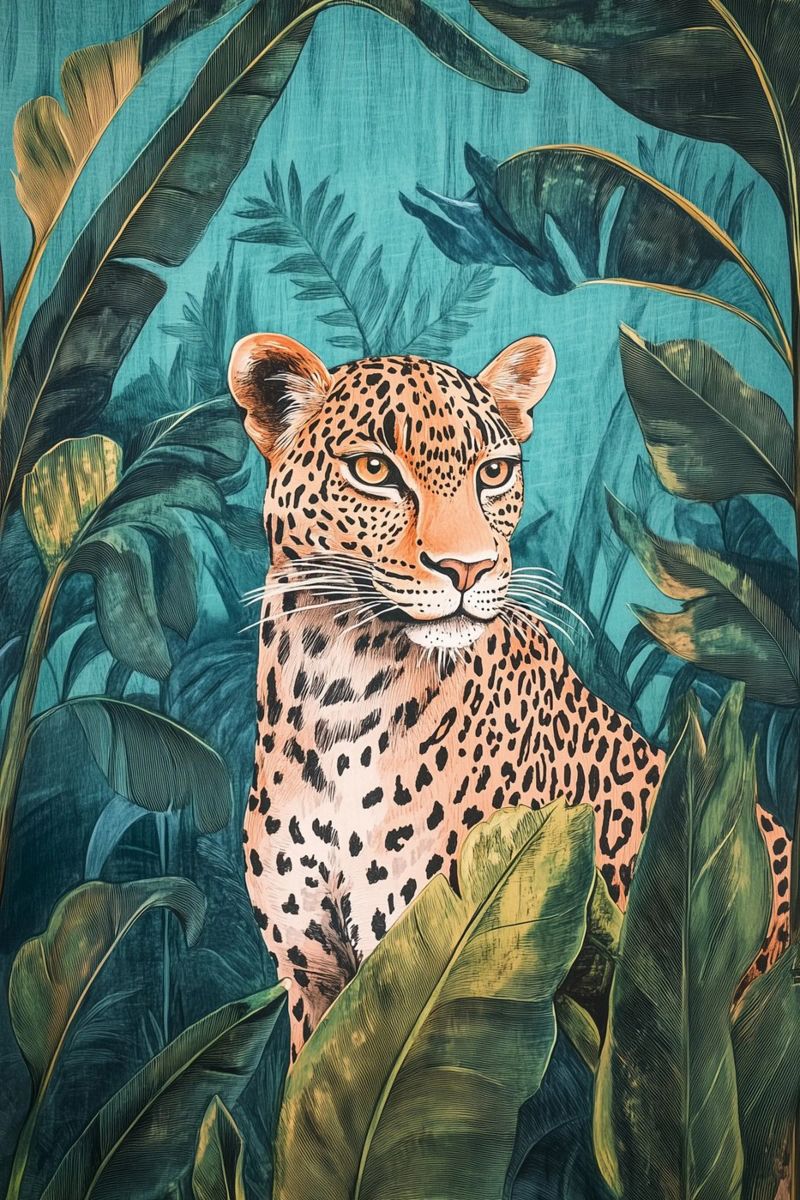Tropische Leoparden Poster von Carinaprint