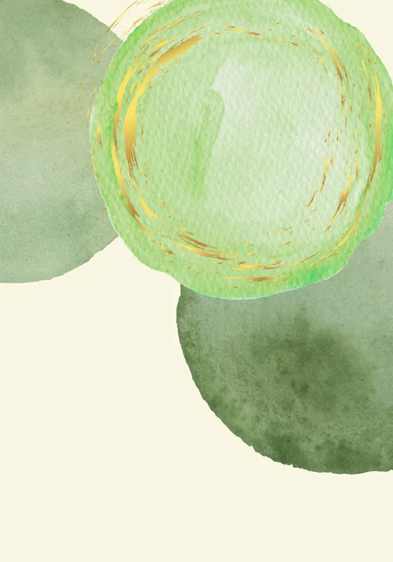 Green-Form-Goldig-Aquarell pellicola backlit da AESTHETIC VIBES by Isabel