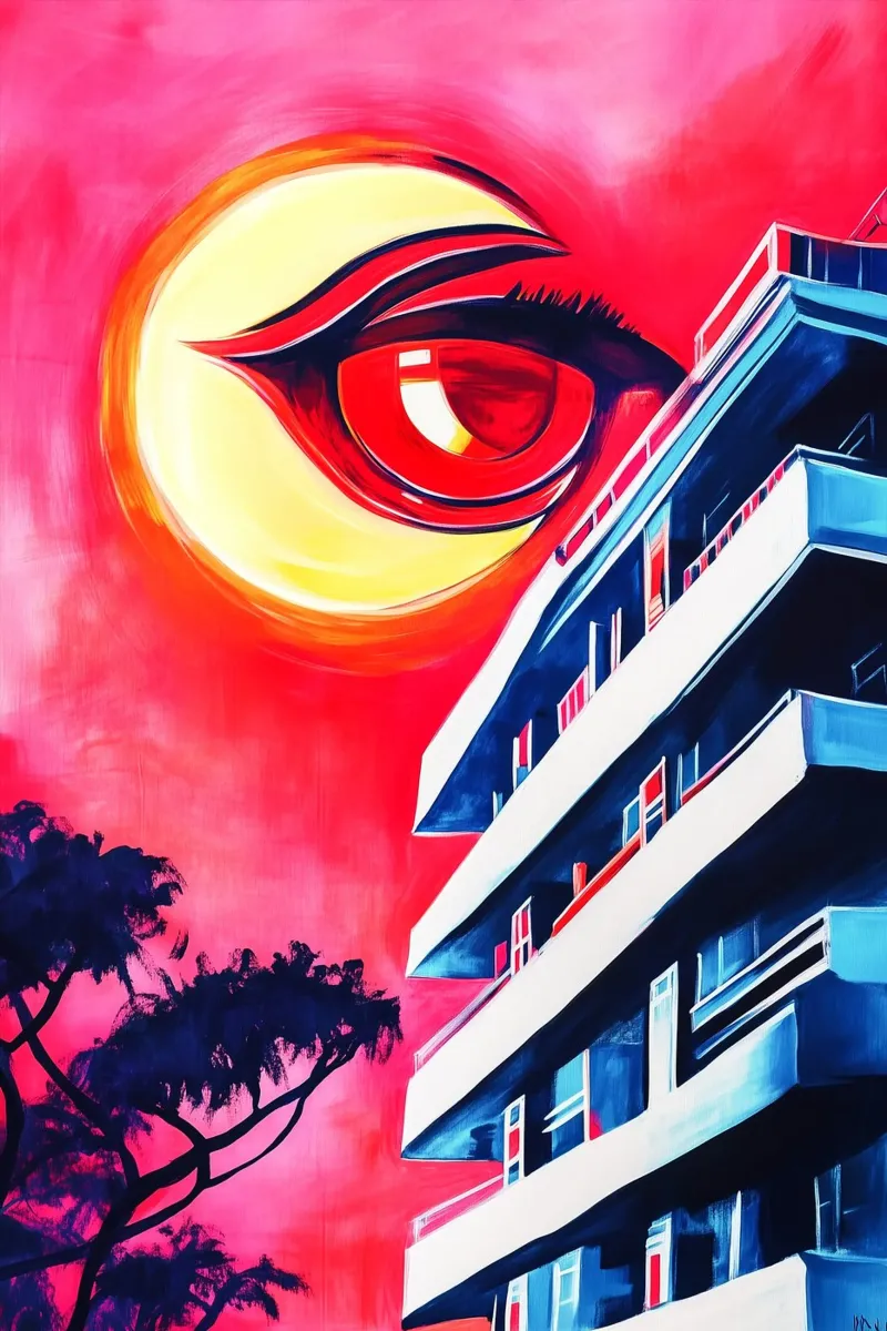 L'occhio onniveggente poster con telaio in plastica da melipo-art