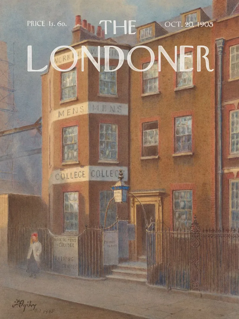 Il Londoner - Collegio dei lavoratori tela con Cornice a cassetta da Vintagrafica