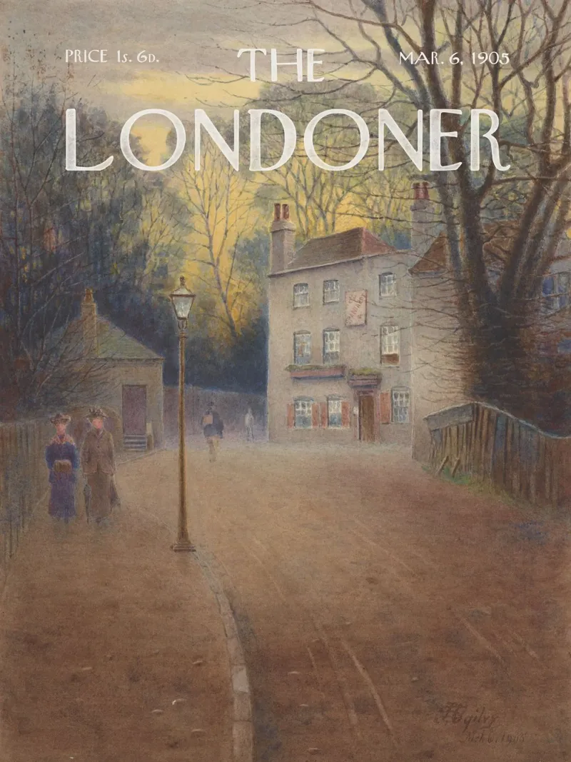 Il Londoner - La taverna Spaniards, Hampstead Heath tela con Cornice a cassetta da Vintagrafica