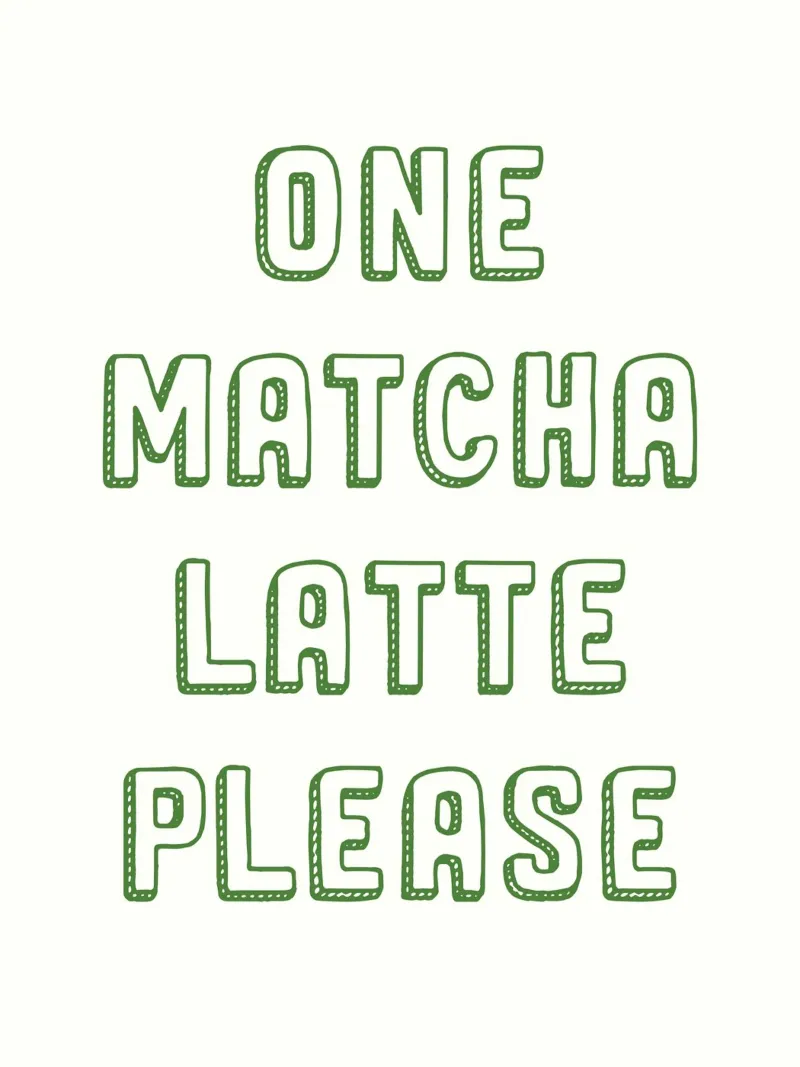 Un latte Matcha per favore carta hahnemühle da Spice & Style