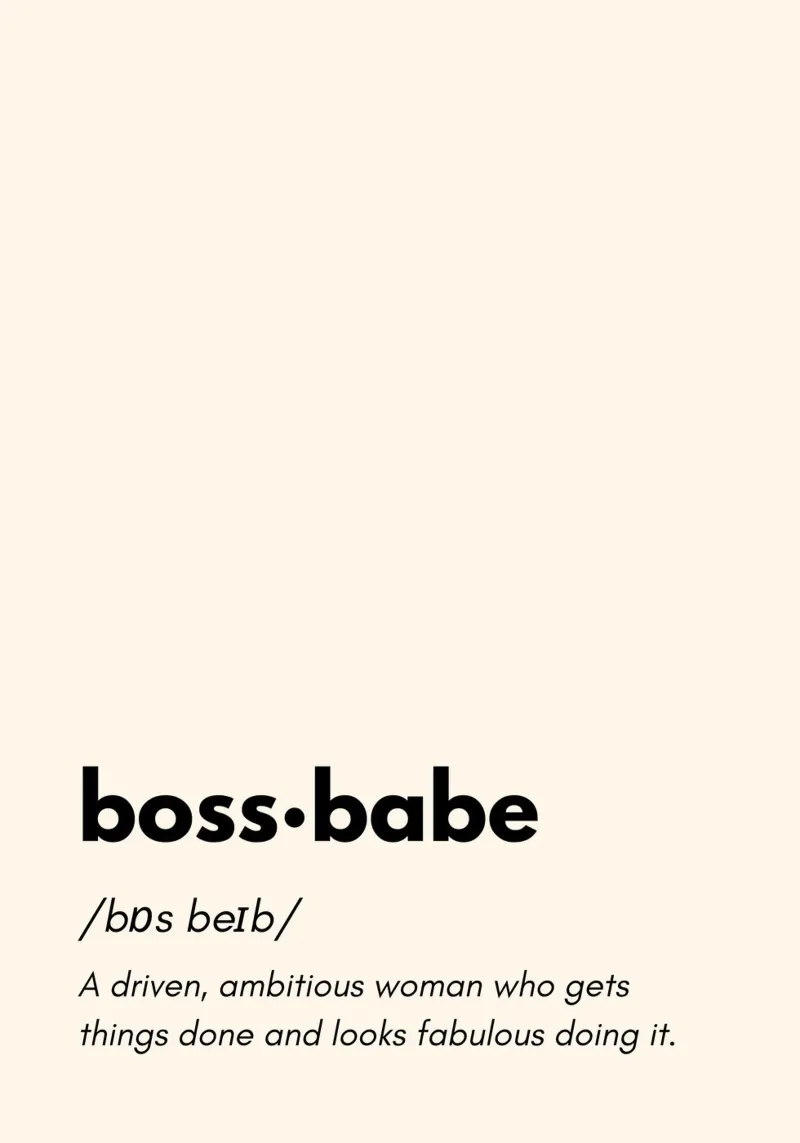 The Definition of a Boss Babe | Female Design acrylic glass by PrintCessStudio