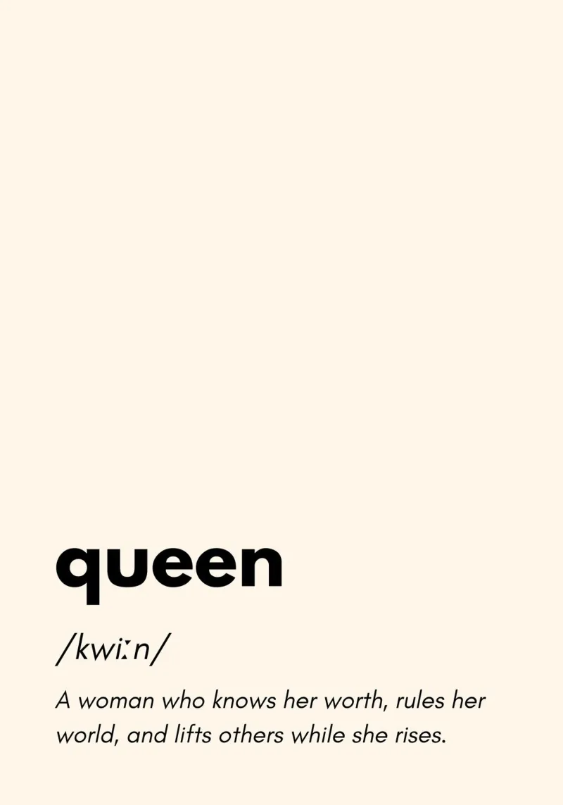 The Definition of a Queen | Female Art pellicola backlit da PrintCessStudio