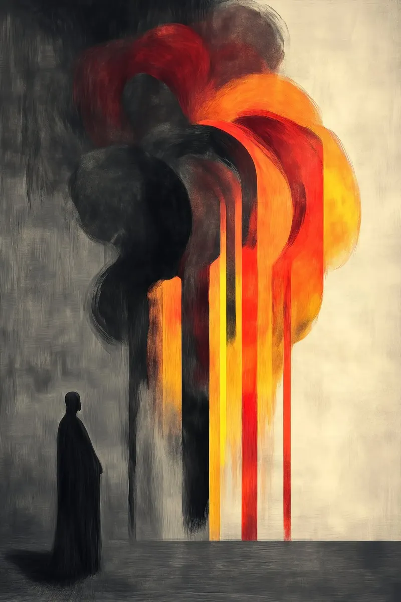 Flames of memory canvas with Floater frame by melipo-art