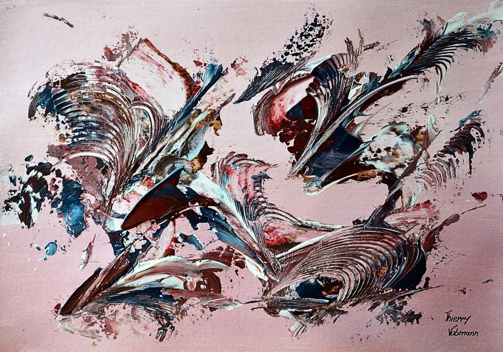 IDEAL GIFT 135 poster con telaio in alluminio da Thierry Vobmann Abstract painting