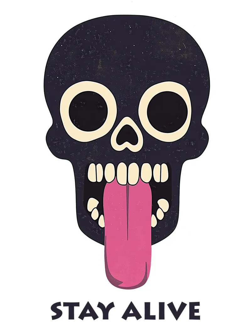 Stay Alive | Funny Skull Motivation (Transparent Edition) pellicola backlit da Autofocus