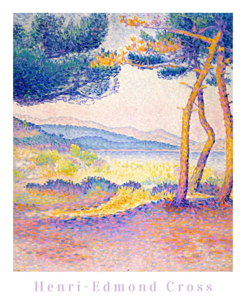 Henri Edmond Cross, französischer Impressionist Farbenfrohe Kunst Leinwand von ArtHaus