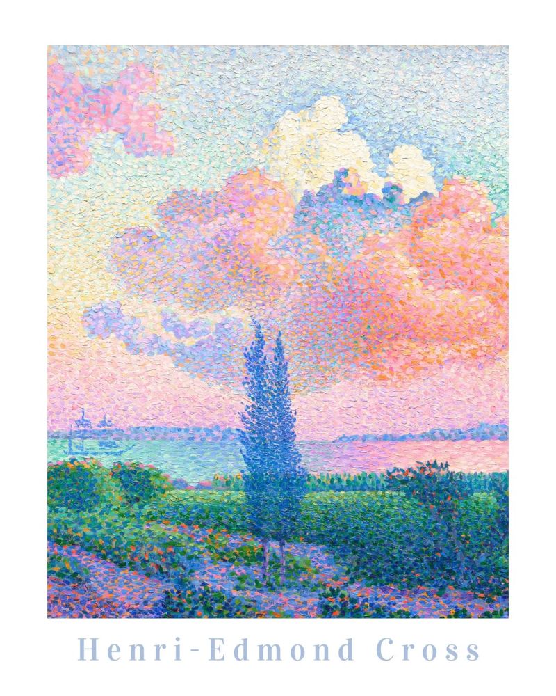 Henri Edmond Cross, Die rosa Wolke, französische impressionistische Kunst Poster von ArtHaus