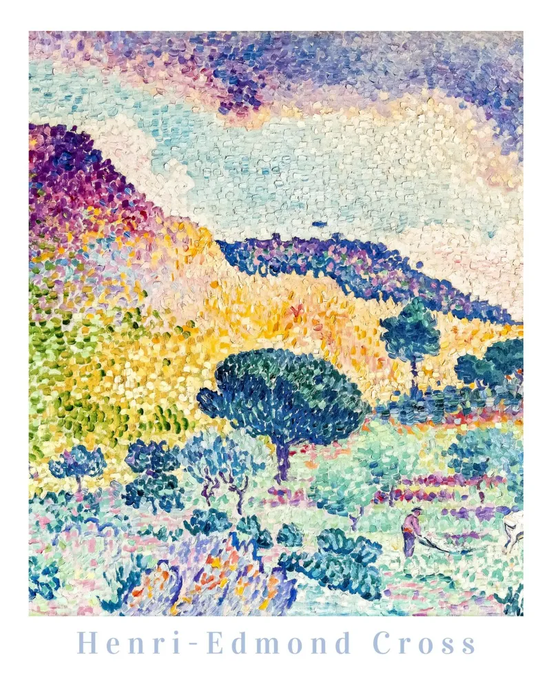 Henri Edmond Cross, Stampa colorata Arte impressionista francese poster con telaio in plastica da ArtHaus