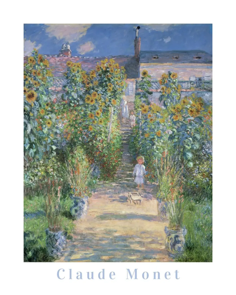 Claude Monet Kunst, Impressionistische Malerei, Monet Wandkunst Poster mit Holzrahmen von ArtHaus