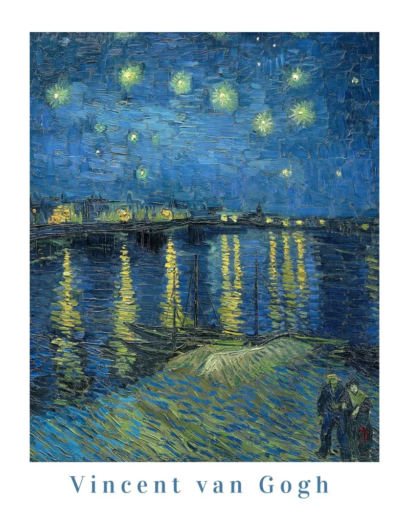 Vincent Van Gogh, Van Gogh, Manifesto della mostra, Stampa d'epoca tela con Cornice a cassetta da ArtHaus