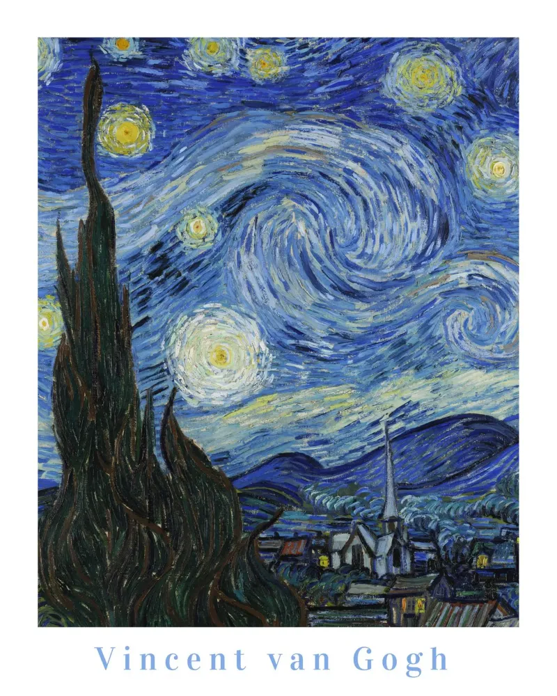 Vincent Van Gogh, Poster della mostra Notte stellata poster con telaio in plastica da ArtHaus