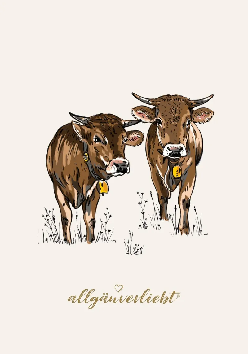 Due giovani tori carta hahnemühle da allgäuverliebt