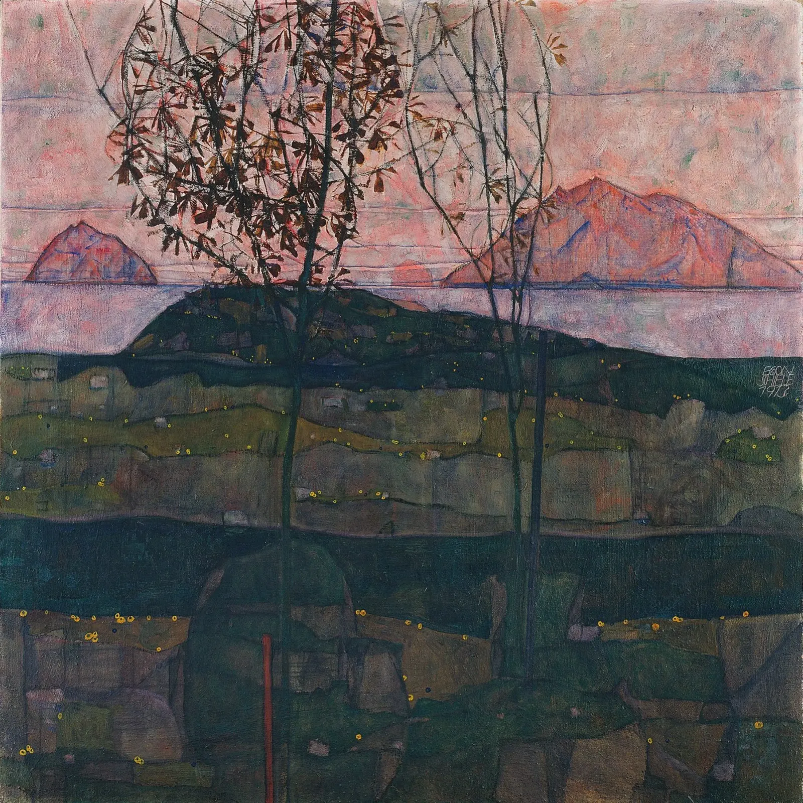 Egon Schiele - Sole al tramonto carta hahnemühle da Timeless Artworks