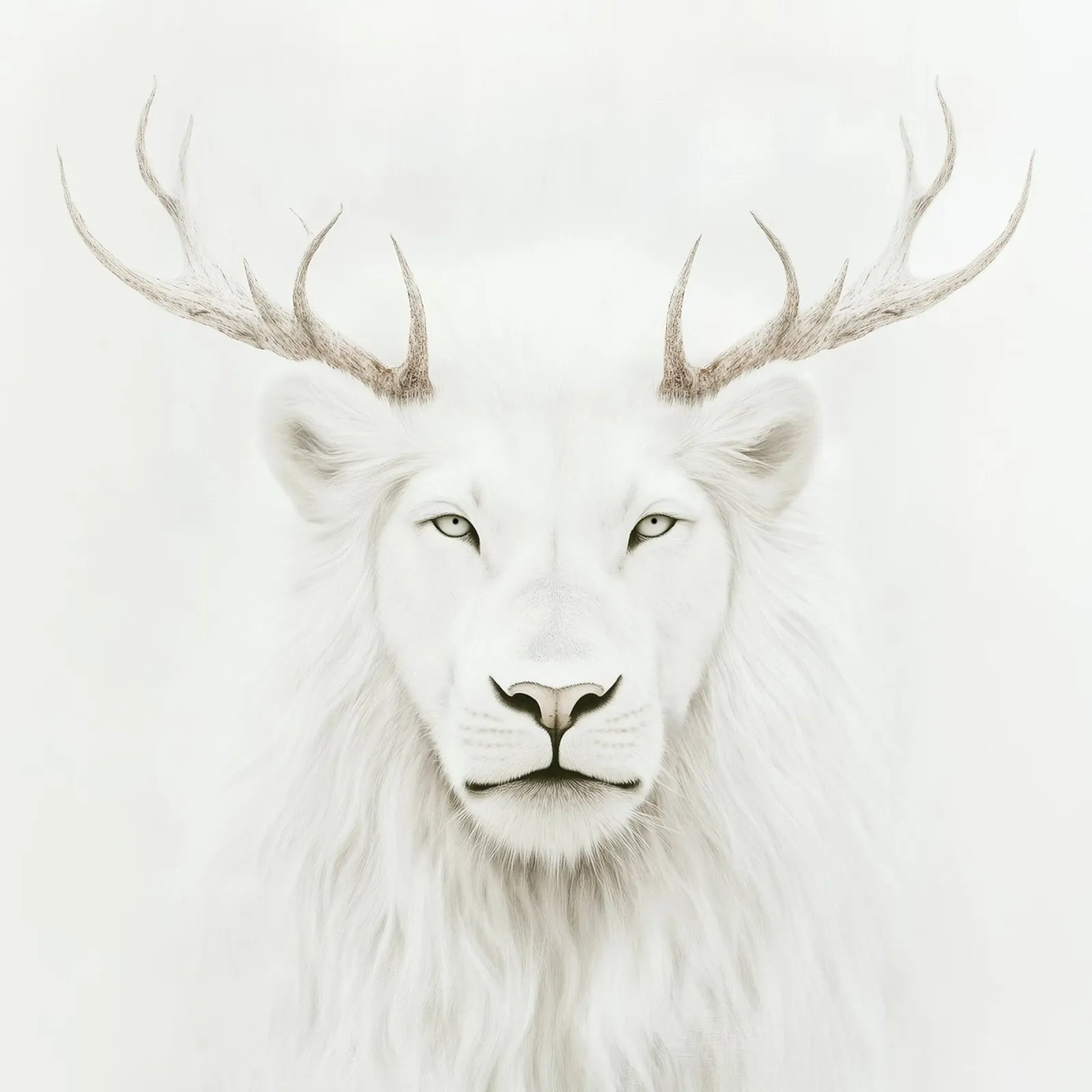 Witte leeuw I acryl van Carinaprint