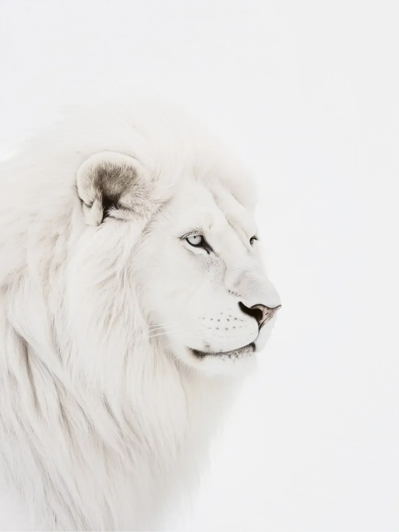 white lion of the wilderness backlit film by Carinaprint