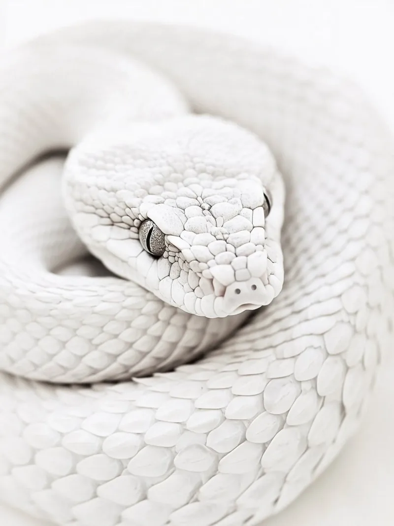 Elegante serpente bianco pellicola backlit da Carinaprint