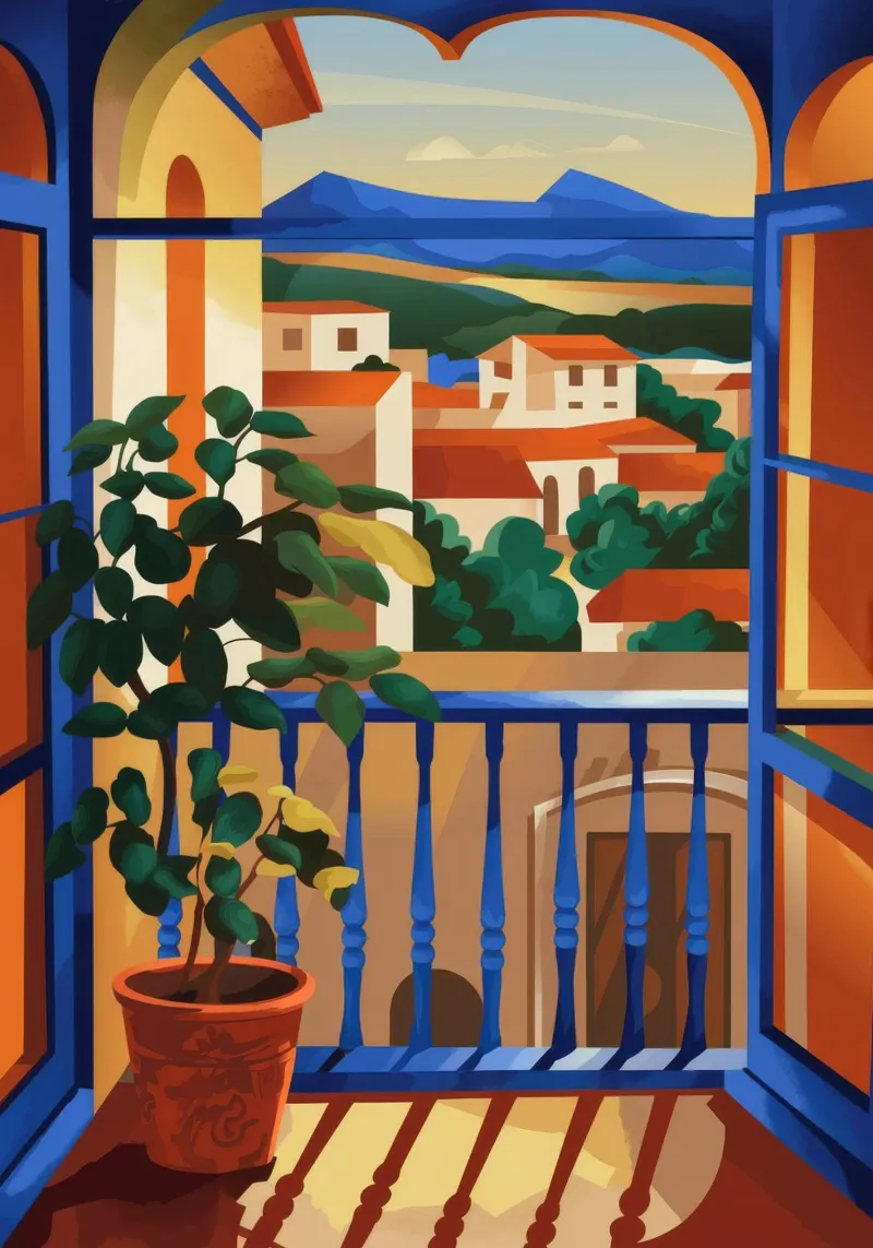Balcony Scene pellicola backlit da Artie Shifa