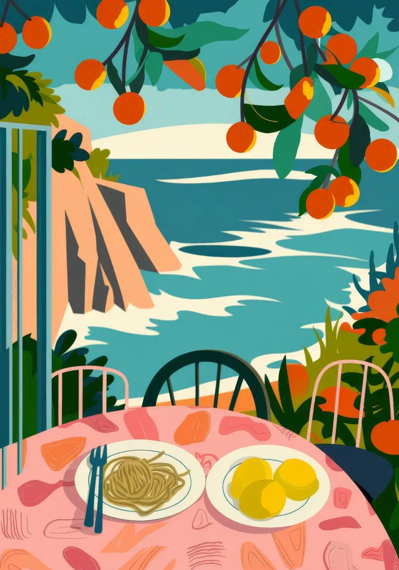 Coastal Feast acrylic glass by Artie Shifa
