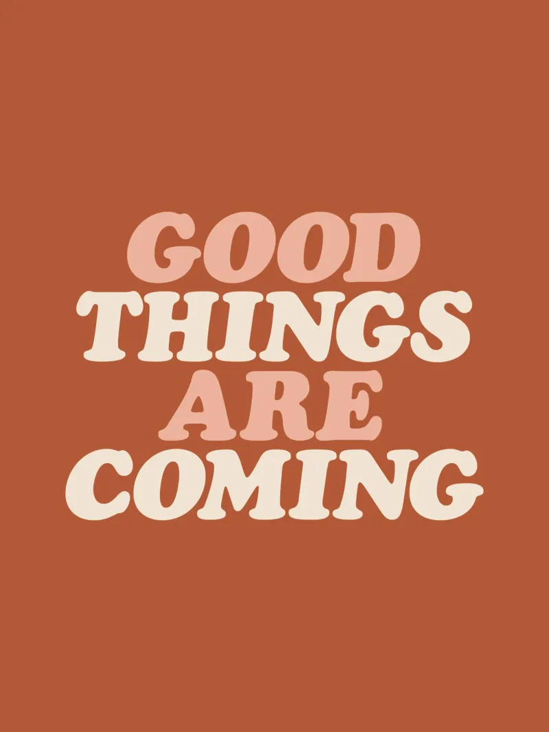 Good Things Are Coming Typography Design canvas by THE MOTIVATED TYPE