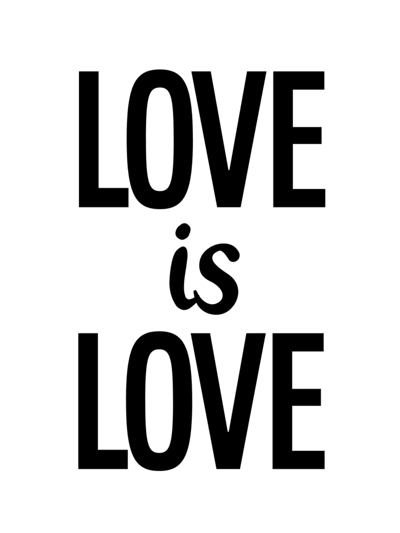 L'amore è amore Tipografia pellicola backlit da YV TYPOGRAPHY