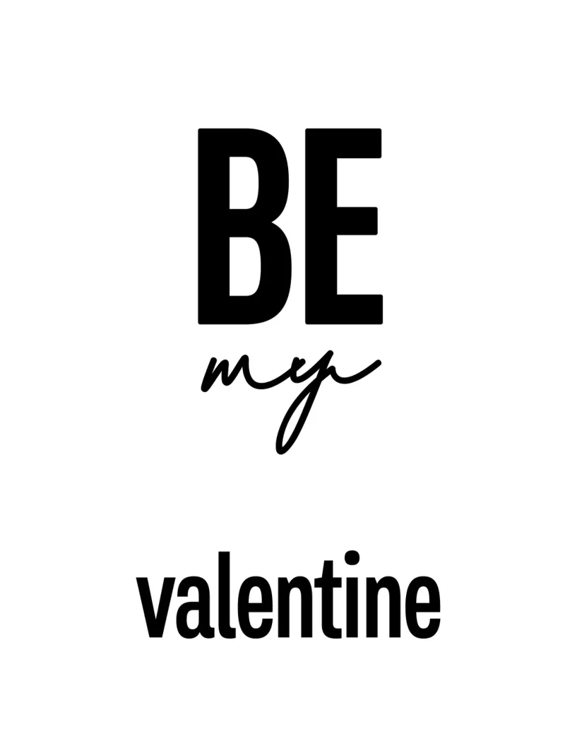 Tipografia Be My Valentine pellicola backlit da YV TYPOGRAPHY