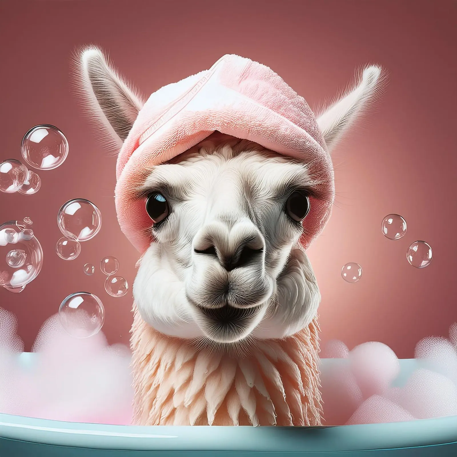 Bagnoschiuma rilassante per lama - Arte da parete divertente e stravagante poster da FlexiDesignsByK