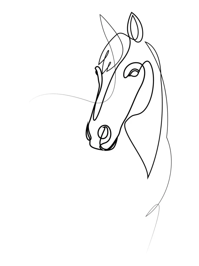 Fiducia - one line horse pellicola backlit da Addillum