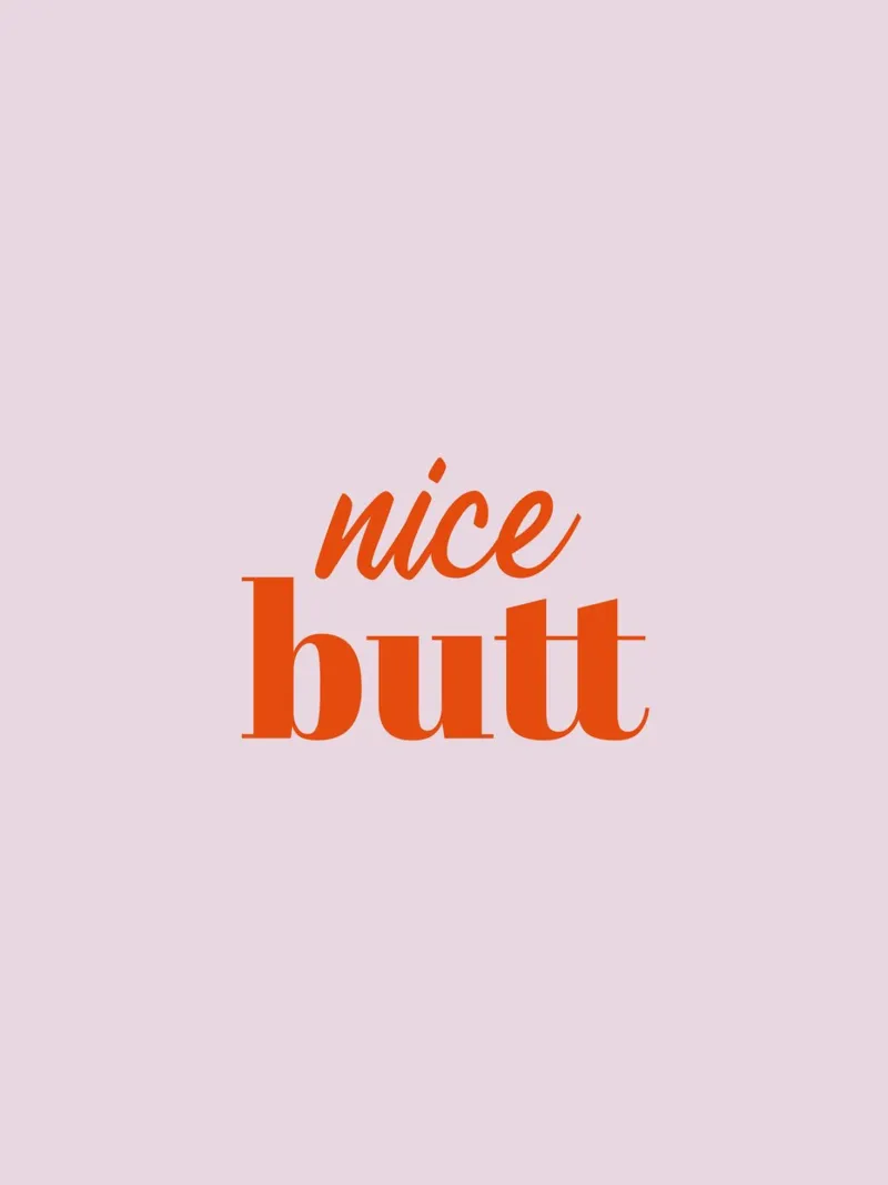 Nice Butt pellicola backlit da Typo Designs