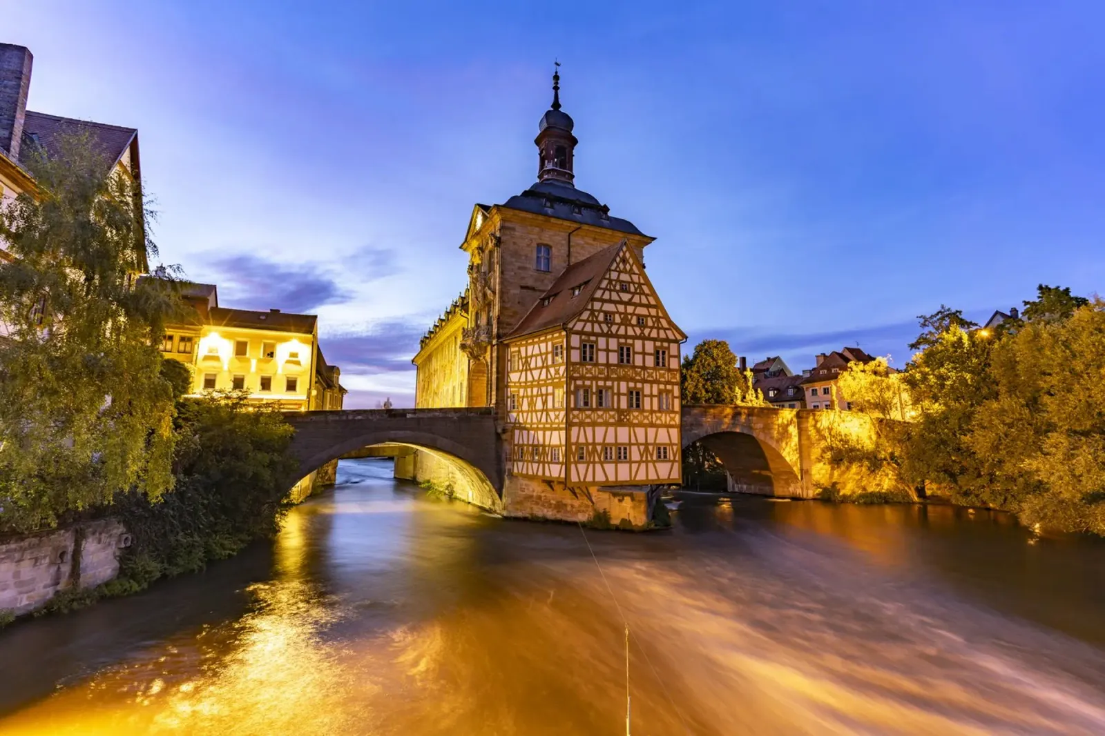 Rathaus Bamberg pellicola backlit da Reisefotografie - Bilder aus aller Welt
