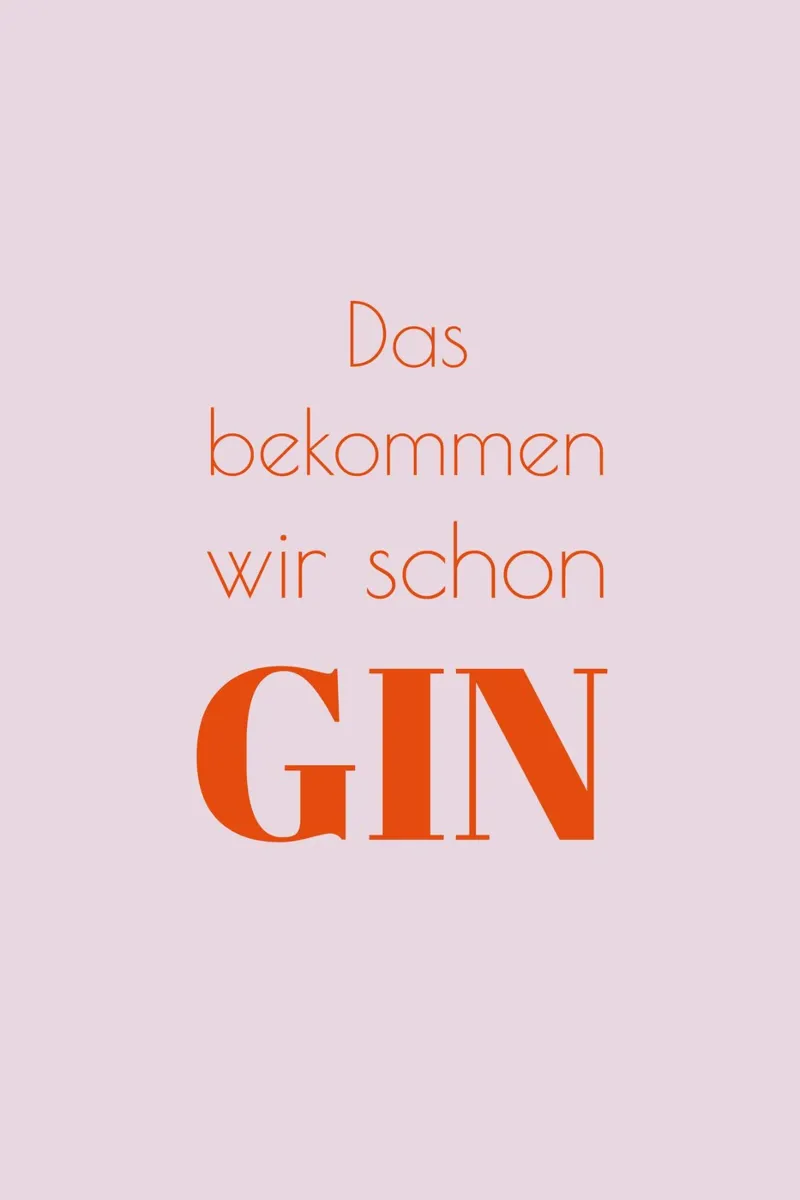 Das bekommen wir schon Gin canvas by Typo Designs