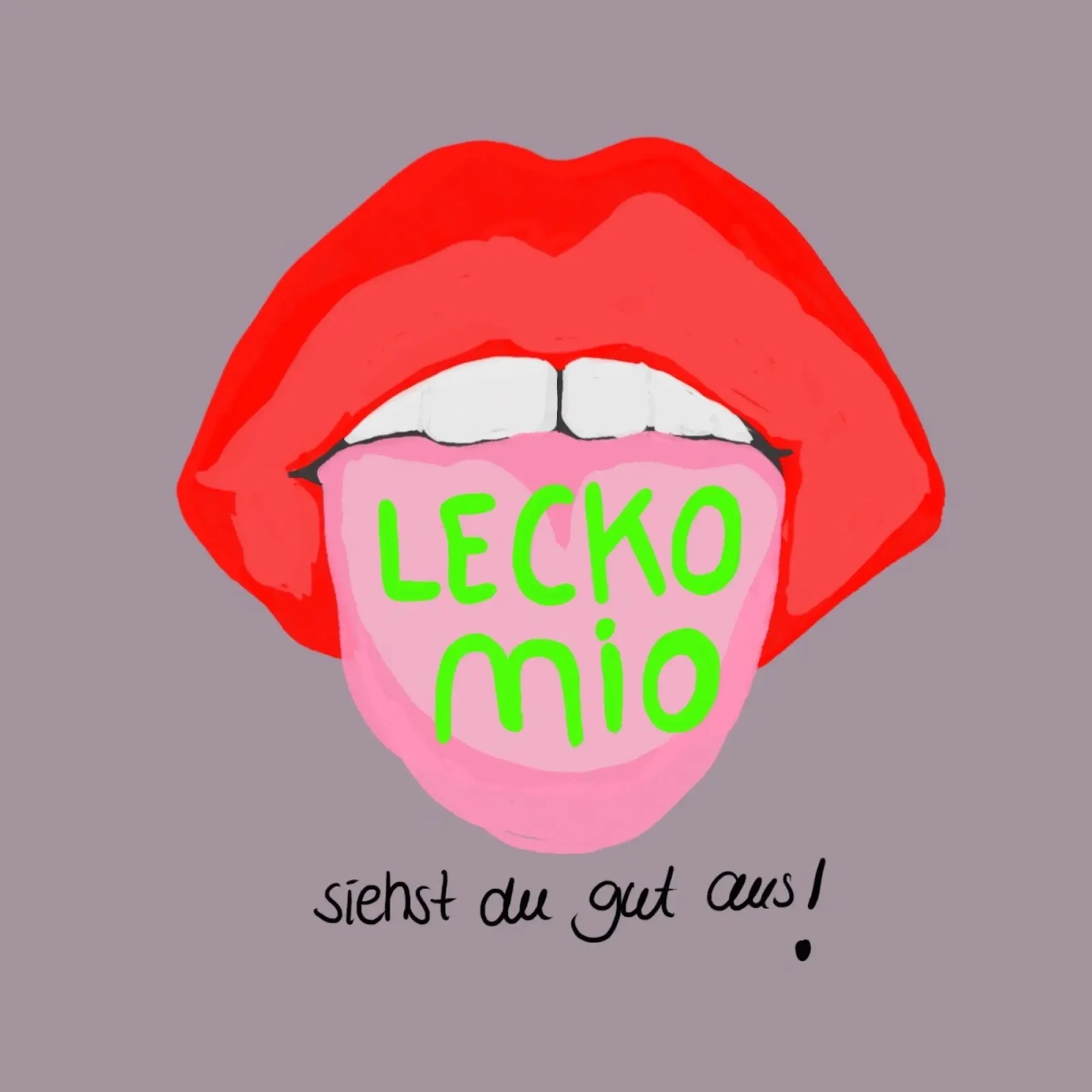 Lecko mio - siehst du gut aus poster con telaio in legno da Hej Ibiza by Ute Arnold