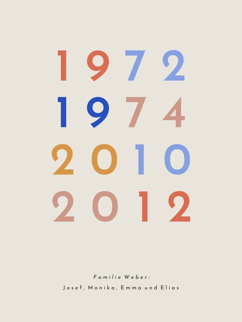 Colorful Family poster with plastic frame by we line studio - design