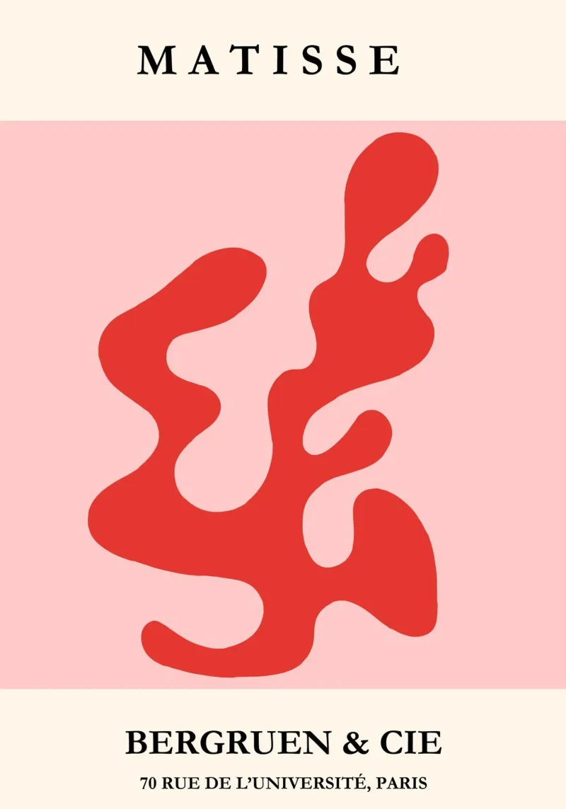 Bold & Blooming | Matisse-Inspired Abstract Print metacrilato de PrintCessStudio